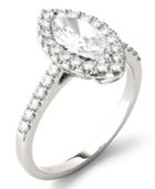 Moissanite Marquise Halo Ring (1-3/8 Ct. Tw.) In 14k White Gold