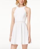 City Studios Juniors' Eyelet Fit & Flare Dress