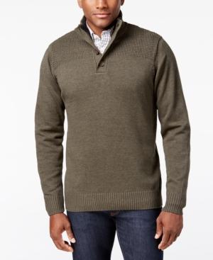 Tricots St. Raphael Men's Textured Mock-neck Sweater