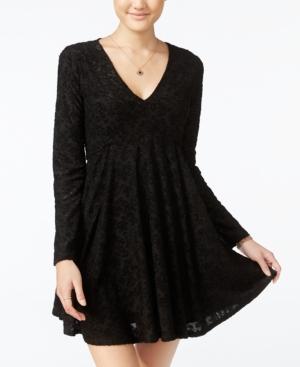 Jessica Simpson Vera Velvet Textured A-line Dress
