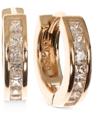 Judith Jack Gold-tone Crystal Hoop Earrings