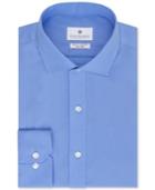 Ryan Seacrest Distinction Non-iron Slim-fit Blue Solid Dress Shirt