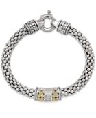 Diamond Mesh Bracelet (1/5 Ct. T.w.) In Sterling Silver And 14k Gold-plated Sterling Silver