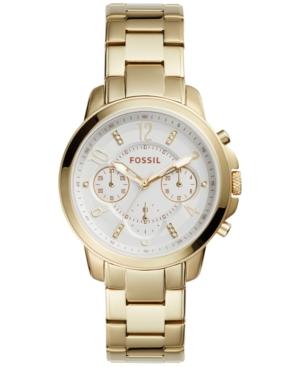 Fossil Women's Chronograph Gwynn Gold-tone Stainless Steel Bracelet Watch 38mm Es4037