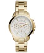 Fossil Women's Chronograph Gwynn Gold-tone Stainless Steel Bracelet Watch 38mm Es4037