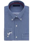 Tommy Hilfiger Men's Non-iron New Navy Stripe Dress Shirt