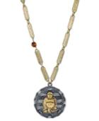 T.r.u. Gold-tone Sitting Buddha Pendant Necklace