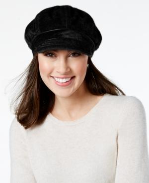 Nine West Faux Calf Hair Newsgirl Cap