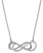 Diamond Necklace, Sterling Silver Diamond Double Infinity Necklace (1/4 Ct. T.w.)