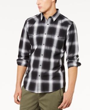 American Rag Men's Double Pocket Plaid Shirt, Created For Macy's
