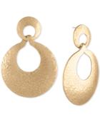 Rachel Rachel Roy Gold-tone Hammered Drop Earrings