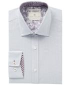 Con. Struct Men's Slim-fit Stretch Blue Clustered Dots Dress Shirt, Created For Macy's
