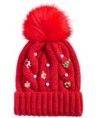 Collection Xiix Cable-knit Pom Charm Beanie