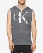 Calvin Klein Jeans Men's Reissue Graphic-print Logo Sleeveless Hoodie