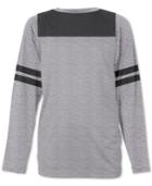 Jem Men's Charcoal Raglan-sleeve Football T-shirt