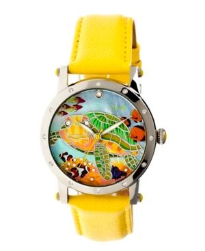 Bertha Quartz Chelsea Collection Silver And Yellow Leather Watch 38mm