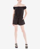 Max Studio London Belted Off-the-shoulder Romper