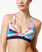 Anne Cole Locker Printed Racerback Active Bikini Top Women's Swimsuit