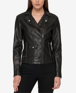 Tommy Hilfiger Faux-leather Moto Jacket, Created For Macy's