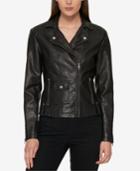 Tommy Hilfiger Faux-leather Moto Jacket, Created For Macy's