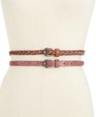 Style & Co 2-for-1 Braided And Shimmer Skinny Belts, Only At Macy's