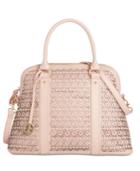 Giani Bernini Perforated Floral Leather Dome Satchel, Only At Macy's