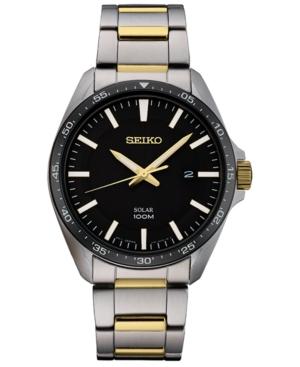 Seiko Men's Solar Essentials Two-tone Stainless Steel Bracelet Watch 43mm
