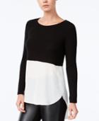 Bar Iii High-low Colorblocked Top, Only At Macy's