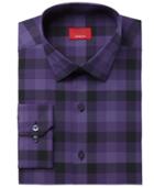Alfani Men's Slim-fit Stretch Oversize Pixel Gingham Dress Shirt, Created For Macy's