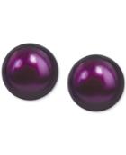 Honora Style Grape Cultured Freshwater Pearl Stud Earrings In Sterling Silver (9mm)