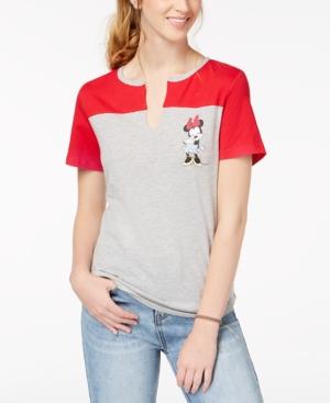 Love Tribe Juniors' Colorblocked Minnie-graphic T-shirt