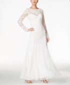 Adrianna Papell Beaded Illusion Sweetheart Gown