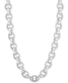 Marchesa Silver-tone Crystal Link Collar Necklace, 16 + 3 Extender