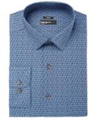 Bar Iii Men's Slim-fit Stretch Easy-care Blue Dot Print Dress Shirt, Created For Macy's