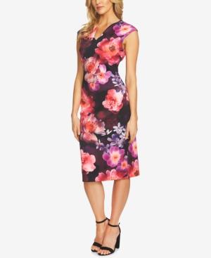 Cece Floral-print Scuba Sheath Dress