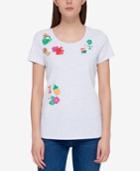 Tommy Hilfiger Printed Embroidered T-shirt, Only At Macy's