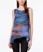 Cable & Gauge Layered Chiffon Sleeveless Blouse