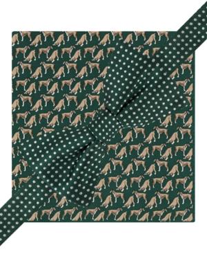 Tommy Hilfiger Dots And Boxers Pre-tied Bow Tie And Pocket Square Set