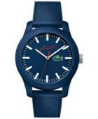 Lacoste Men's 12.12 Blue Silicone Strap Watch 43mm 2010860