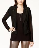 Material Girl Juniors' Illusion Glitter Moto Jacket, Only At Macy's