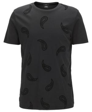 Boss Men's Paisley-print Cotton T-shirt