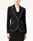 Nine West One-button Piped Jacket