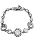 Givenchy Hematite-tone Multi-crystal Link Bracelet