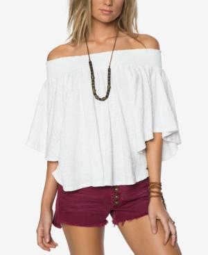 O'neill Juniors' Sahara Bell-sleeve Off-the-shoulder Top
