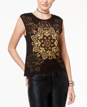 Beauty And The Beast Juniors' Snowflake High-low Graphic T-shirt