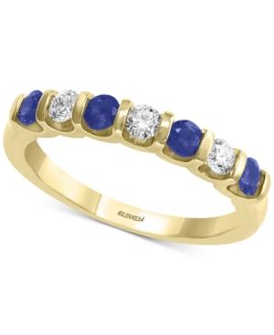 Effy Sapphire (3/8 Ct. T.w.) & Diamond (1/4 Ct. T.w.) Band In 14k Gold