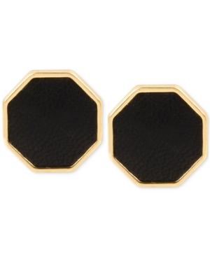 M. Haskell For Inc Gold-tone Jet Octagon Button Stud Earrings, Only At Macy's