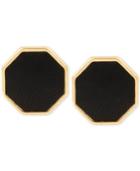 M. Haskell For Inc Gold-tone Jet Octagon Button Stud Earrings, Only At Macy's