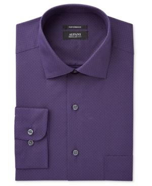 Alfani Men's Classic Performance Stretch Print Dress Shirt, Only At Macy's
