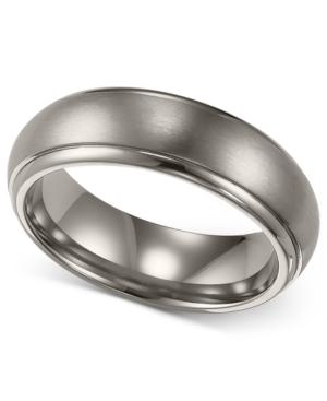 Triton Men's Titanium Ring, Comfort Fit Wedding Band (6mm)